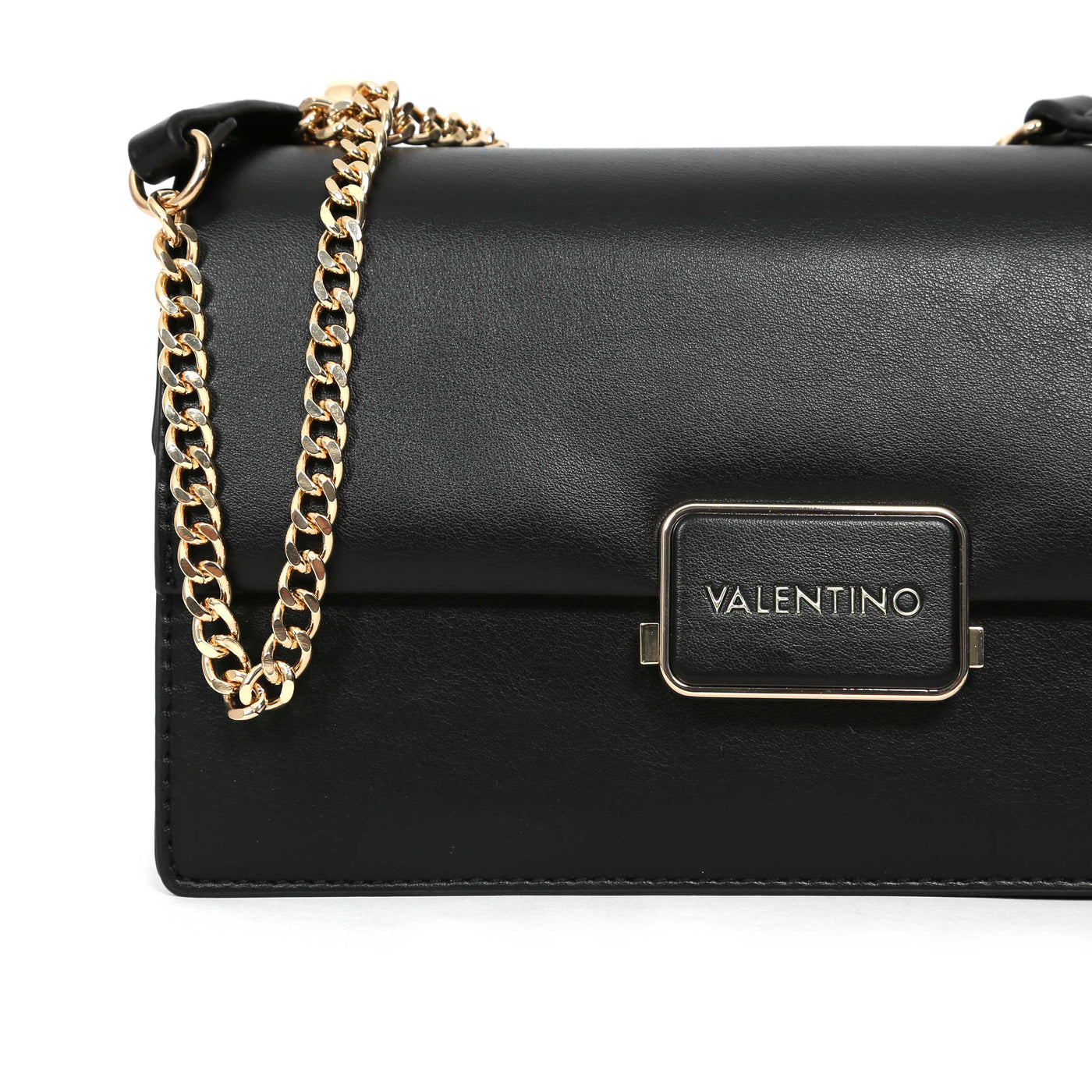 Valentino Bags Alpheus Ladies Shoulder Bag in Black Logo