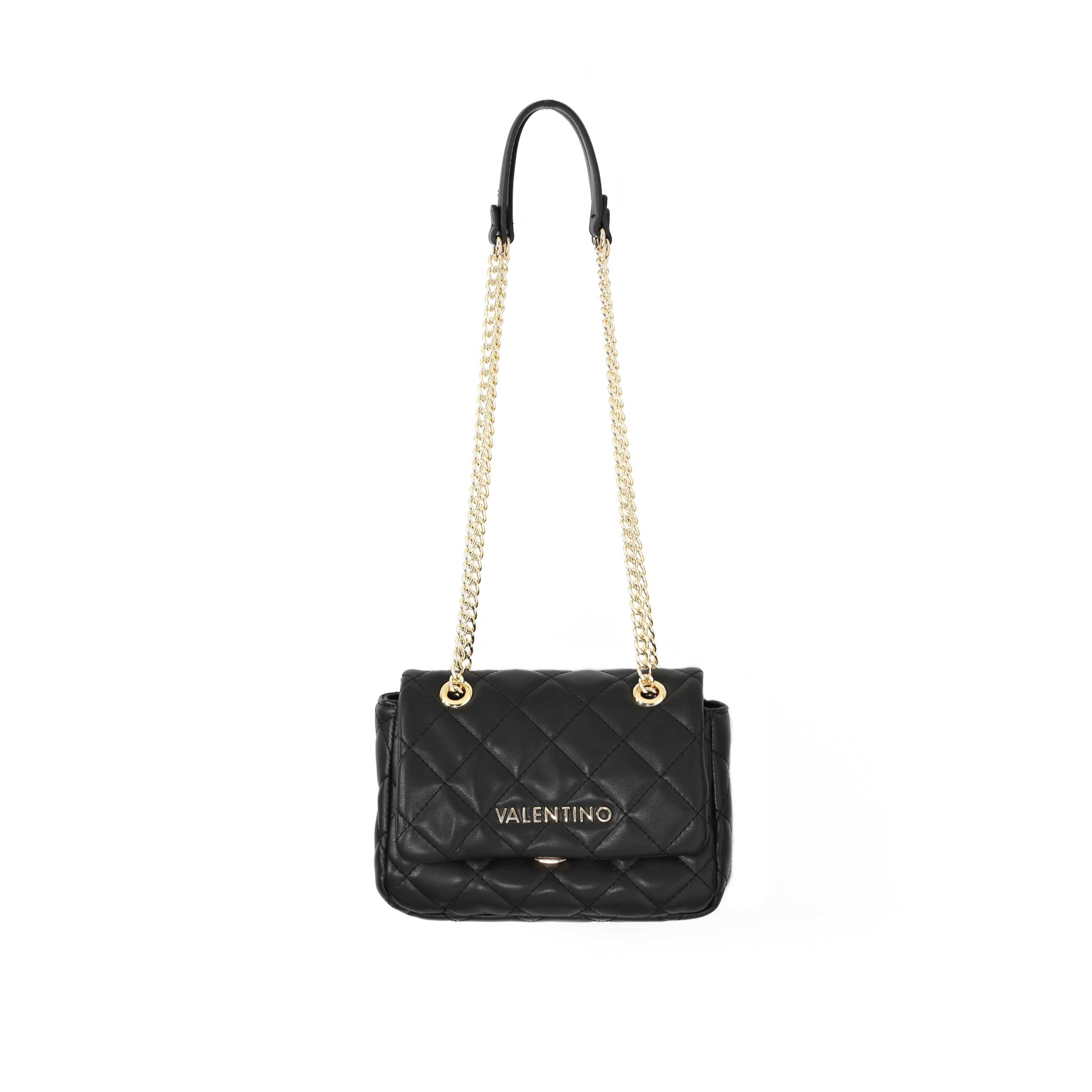 Valentino Bags Ocarina Ladies Shoulder Bag in Black & Gold