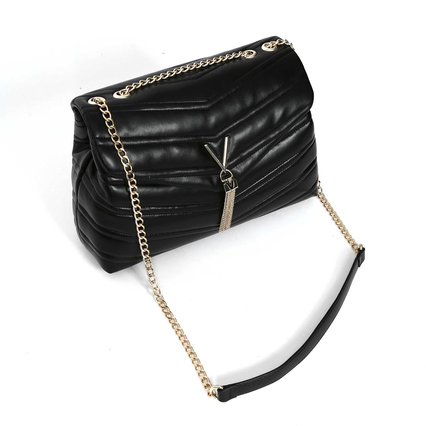 Valentino Bags Privilege Large Shoulder Bag in Black Shoulder Strap