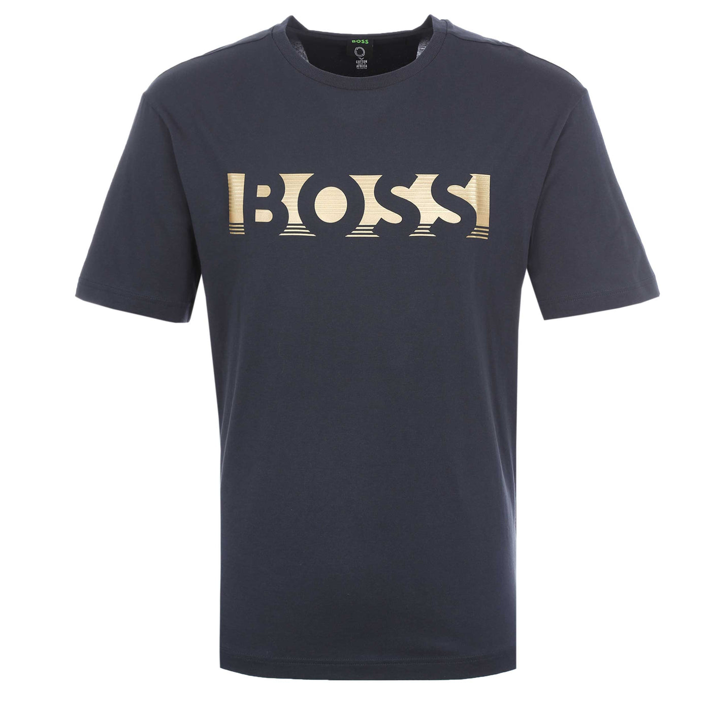 BOSS Tee 1 T-Shirt in Navy & Gold