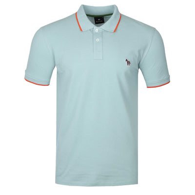 Paul Smith Zeb Badge Slim Fit Polo Shirt in Duck Egg Blue