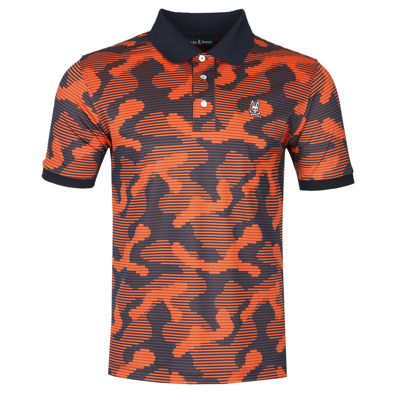 Psycho Bunny Huston Sport Aop Polo Shirt in Scarlet Ibis