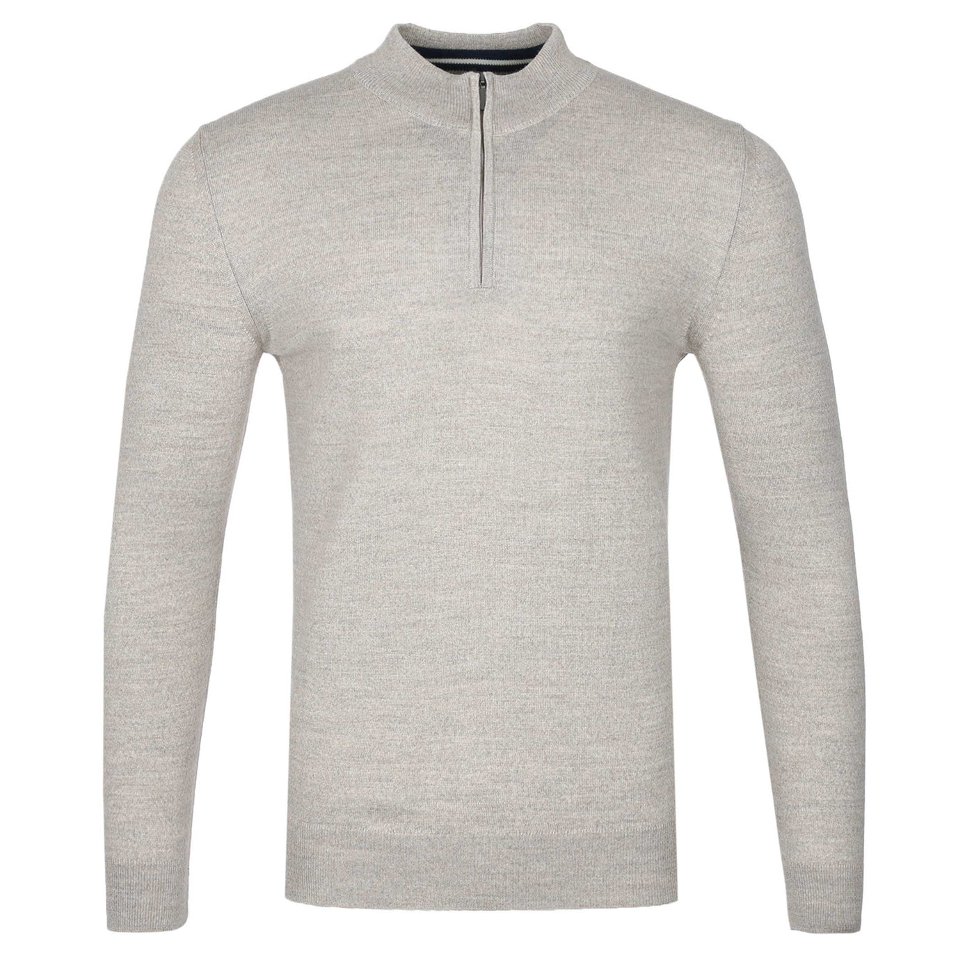 Remus Uomo 1/4 Zip Knitwear in Sand