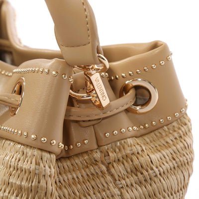 Valentino Bags Float Ladies Bucket Bag in Natural Clasp